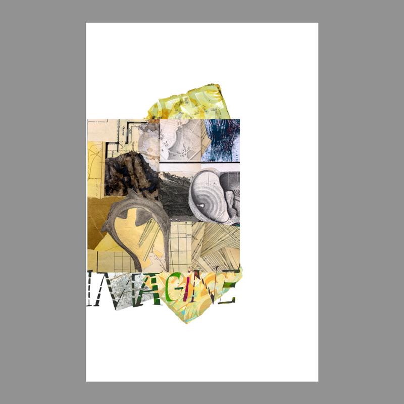 blank Art card, "imagine" designer card, greeting card